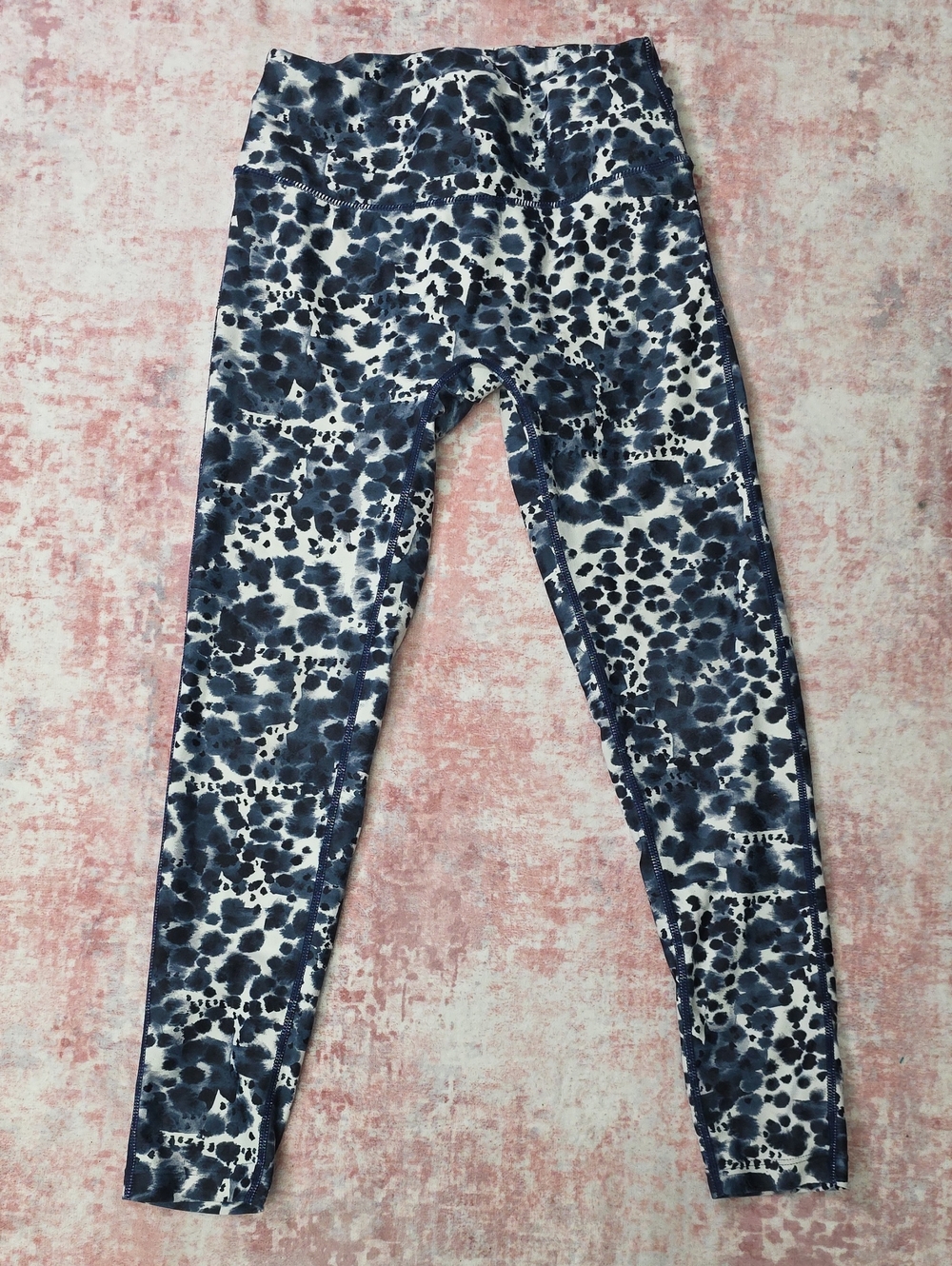 LA Society Blue Tonal Animal‎ Print High Waist Athletic Leggings